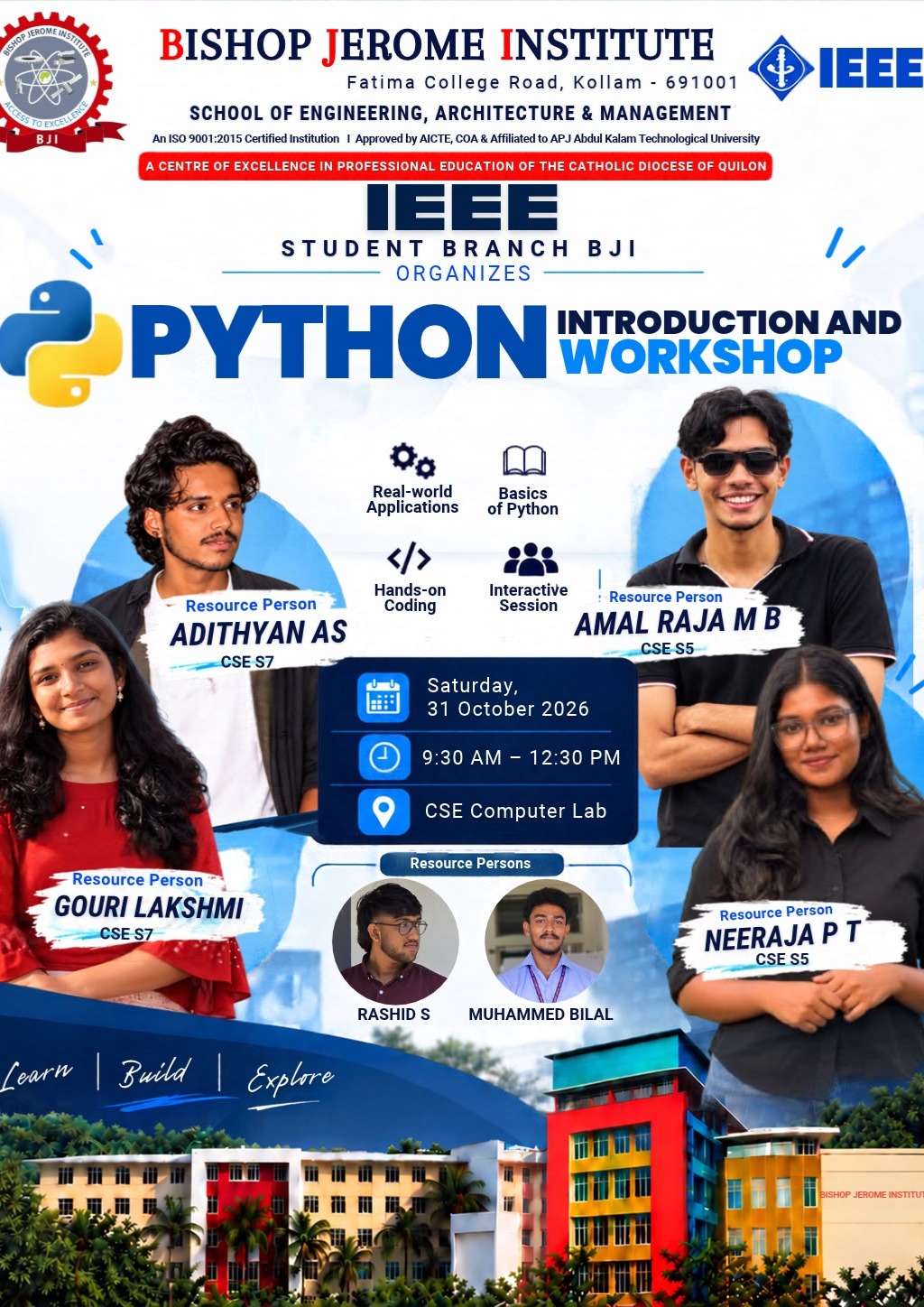 Python Introduction & Workshop Hosted by IEEE Student Branch BJI